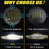 RIDROID 7" Inch LED Headlight +4.5" Passing Lights For Yamaha