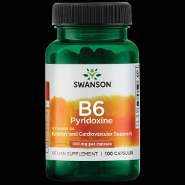 Swanson Vitamin B6 Pyridoxine Supplement, 100 Caps