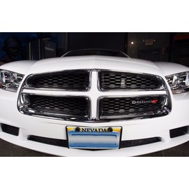 Factory Crafts Grille Insert Graphics Kit Vinyl Decal Wrap Compatible with Dodge Charger 2010-2014 - Matte White
