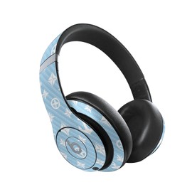 MightySkins Carbon Fiber Skin Compatible with Beats Studio Pro - Baby Blue Designer | Protective, Durable Textured Carbon Fiber Finish | Easy to Apply