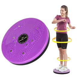 Twisting Waist Disc,Balance Board with Non-Slip Self Fitness Trainer, Aerobic Exercise Disc Exerciser Rotating Board,Exercise Equipment for Home Female (Purple)