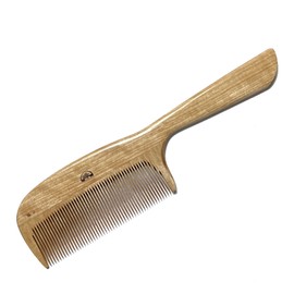 Minebari Comb with Hand - Made by Tuscular Combs Artisans - Comes with a handle for easy combing (large/fine teeth)