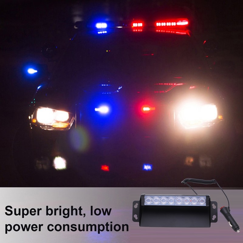 LED Car Strobe Light Flashing Warning Lamp Red Blue Color