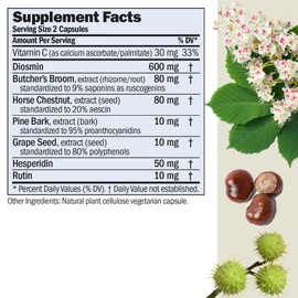 ANDREW LESSMAN Circulation, Vein Support for Healthy Legs 360 Capsules - High Bioactivity Diosmin, Butcher's Broom, Visibly Reduces Swelling and Discomfort in Feet, Ankles, Calves, Legs