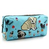 LParkin Cute Pug Dog Canvas Pencil Case Canvas Pen Bag