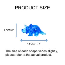 Mini Dinosaur Figures Set, About 90 Pcs Colorful Transparent Acrylic Dino Ornaments for Sensory Bins, Treasure Boxes, Classroom Prizes & Vase Filler