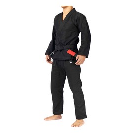 FUJI All-Around Brazilian Style Jiu Jitsu Uniform, Black (Black Lettering), Size A4