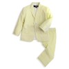 Boys Seersucker 2 Button Suit Set Yellow 8