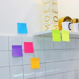 Notas Adhesivas de 3x3 Pulgadas, Blocs Autoadhesivos de Colores Brillantes, Fáciles de Pegar para Casa, Oficina, Cuaderno, 100 Hojas/Bloc