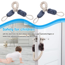 Set of 4 Door Stoppers Latch Cotton Door Cord Clamp Protection Door Cords Pinch Protection for Doors Cotton Window Stopper for Pets and Children Finger Protection
