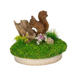Oubia H23383 Squirrel on Stump Mini Set, 2.4 x 2.4 x 1.9 inches (6 x 6 x 4.8 cm), Doll, Figure, Figurine, Animal, Garden, Decoration, Squirrel