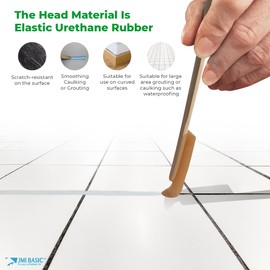 JMIBASIC Silicone Caulk Finishing Tool - Assorted 5 Size Sets - Premium Smooth Rubber Spatula Finisher - Easy Caulking Tool - Grout sealer Applicator (Wood)