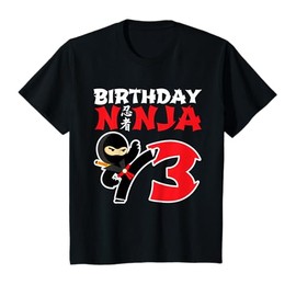 Birthday Ninja Shirt - 3 Year Old Ninja Birthday Party Theme T-Shirt