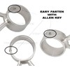 Bar Mount Foot Rail Kit, Satin Golden Finish Stainless Steel