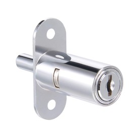 uxcell Drawer Desk Wardrobe Cabinet Push Plunger Lock, 3/4" Cylinder Diameter 1-1/2" Cylinder Length, Zinc Alloy Chrome Finish, Keyed Alike
