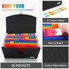 Uquelic 26Pockets Expanding File Folder - Upgraded Durable Buckle, Base