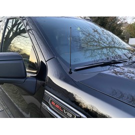 9 Black External Antenna Mast for GMC Sierra 1500 2006-2022 - Automotive Antenna Replacement for Cars, Trucks & SUV - FM AM Radio Compatible - Car & Truck Exterior Accessories for Men & Women