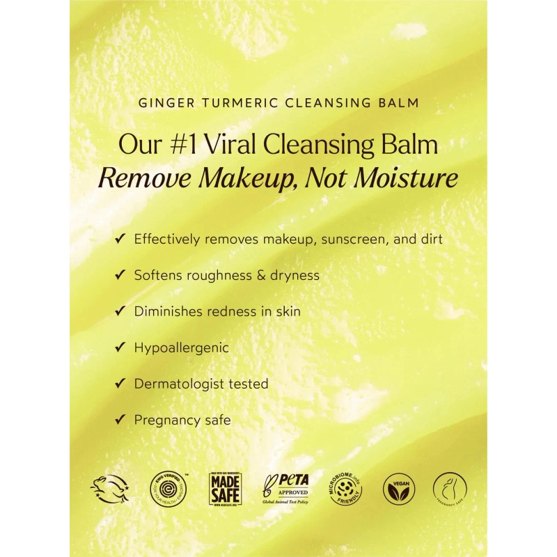 True Botanicals Calm Ginger Turmeric Cleansing Balm - 3oz/85g