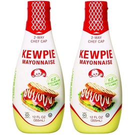 Kewpie Mayonnaise - Japanese Mayo Sandwich Spread Squeeze Bottle - 12 Ounces (Pack of 2)