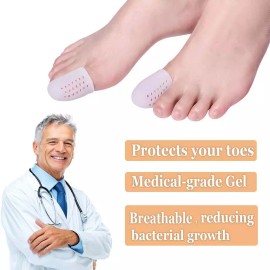Pnrskter 10 Pack Breathable Toe Caps Gel Cushions For Sore Toes Blisters And Bunions