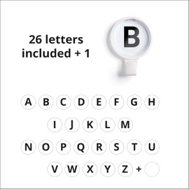 Ozio ABC Wall Mounted Coat Rack with Letters, Design Hook, Colourful Clothes Hooks, Children's Coat Rack, White