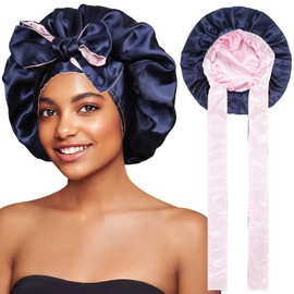 Coubeau Satin Schlafhaube Seide zum Nacht Haarhaube für die Nacht für Damen Seiden-Haarhaube für Frauen Seidenhaube zum Schlafen Bonnet Sleep Cap