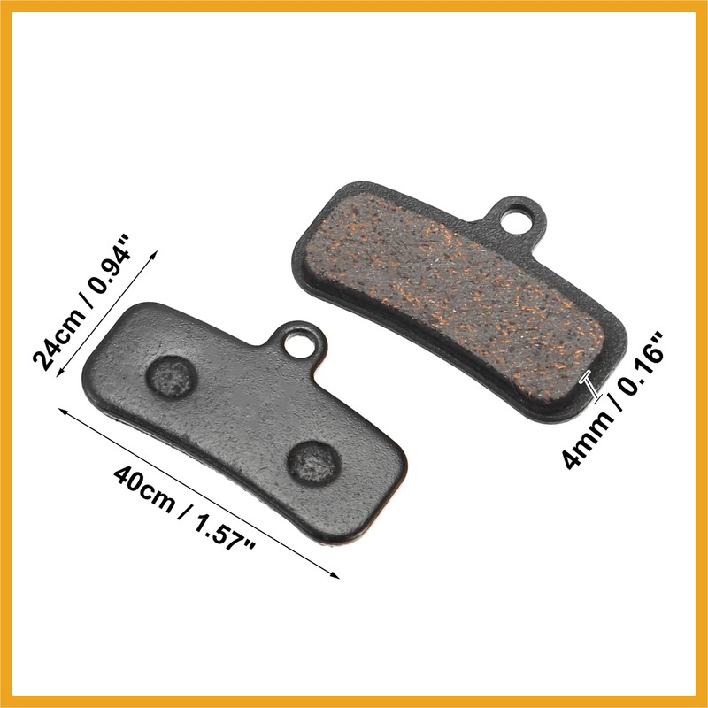 Partuto 4 Pair Semi Metal Disc Bike Brake Pad W/Split