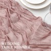 BESBESME Cheesecloth Table Runner,Large Gauze Pink Table Runner 10ft Cheesecloth
