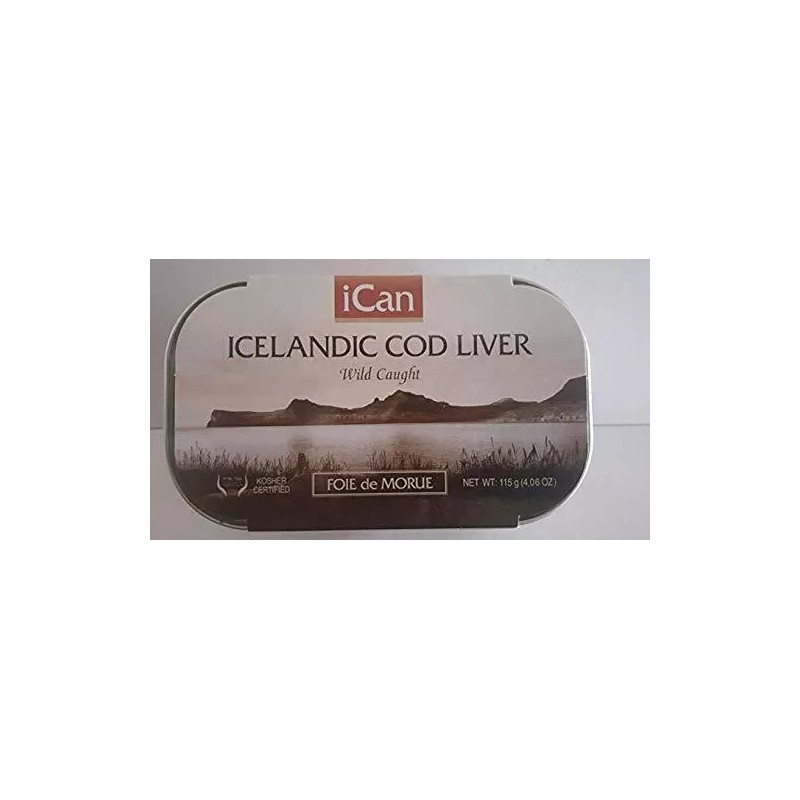 i-can Icelandic Cod Liver Wild Caught (Foie de Morue) 4oz.