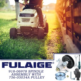 FULAIGE Pre-Greased 618-06978 Spindle Assembly with 756-05034A Idler Pulley Replaces 918-06978 Spindle Assembly 54 Deck for Cub Cadet ZT1 54 RZT 54 RZT-L54 RZT-LX54 RZT-S54KW XT2-ST54 Lawn Tractors