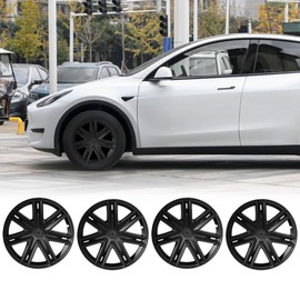 Wheel Cap Hubcap Replacement Model Y(2020-2024) &Model S(2022-2024);2022 Model Y 19 Inch Wheels 7-bar Full Rim hubcaps Set of 4