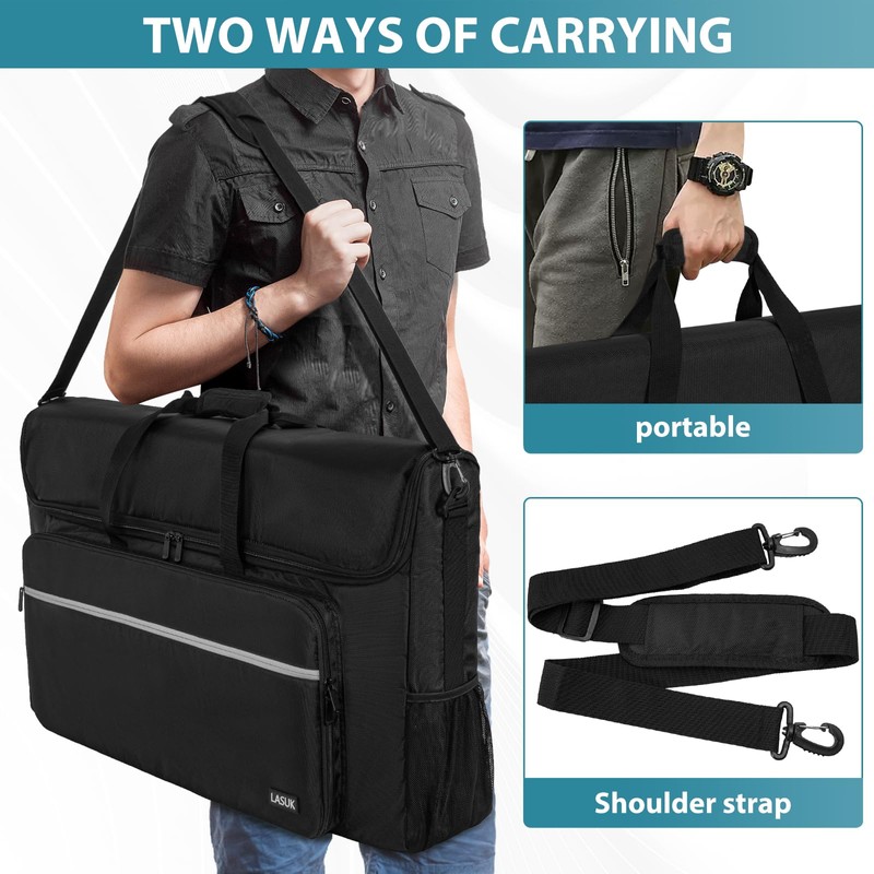 LASUK 27-32" Monitor Transport Carrying Case(up to 2), Going Out