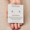 Philip Jones Sterling Silver March (Aquamarine) Birthstone Earrings Created with
