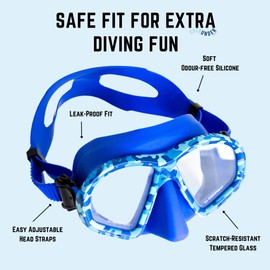 Kids Goggles with Nose Cover – Fun, Safe Children and Young Adults, Comfortable Snorkel Mask for Swimming in Pools or Ocean