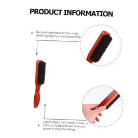 Baluue Facial Shaver Brush Beard Brush Hair Shaving Brush Hair Cleaning Brush Hairdresser Salon Brush Barber Hair Comb Hair Brush Scalp Comb Hair Combs for Men Wooden Coffee