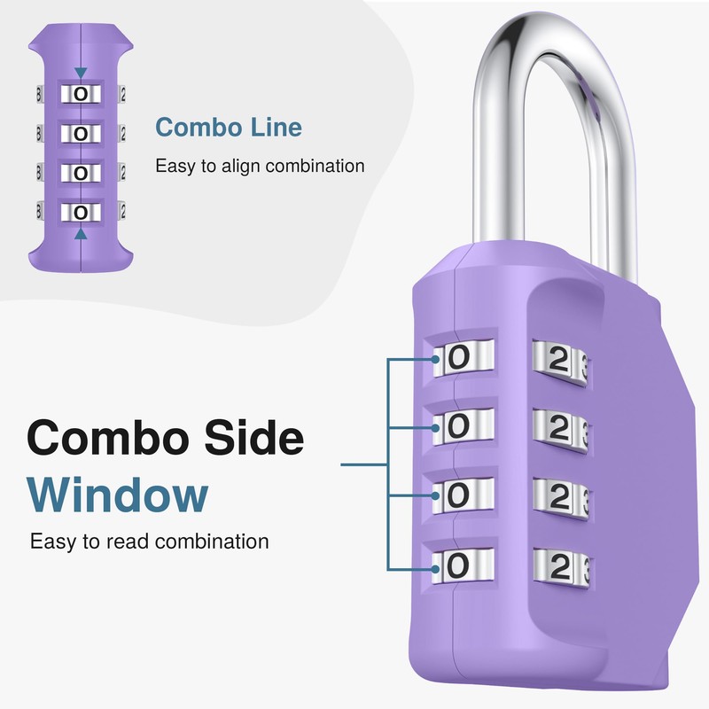 Puroma Combination Lock 4 Digit Waterproof Locker Locks Secure Outdoor