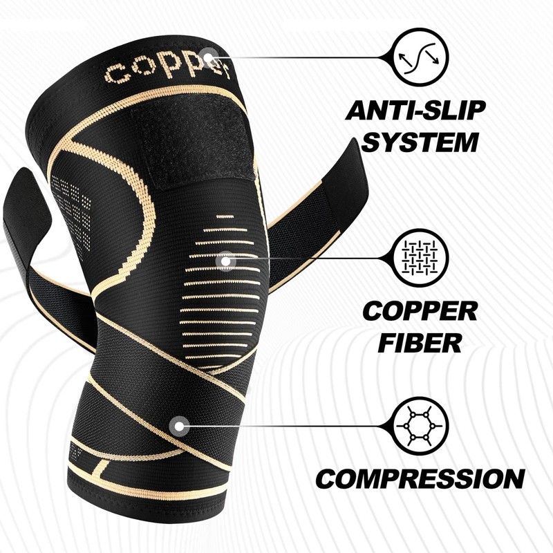 JHVW Copper Knee Brace for Women and Men(2 pack)-Knee Compression