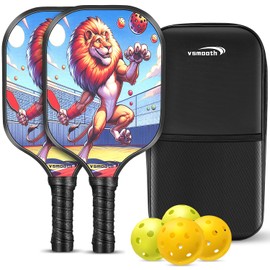 Pickleball Paddles, USAPA Approved Fiberglass Pickleball Set with 2 Lightweight Pickleball Rackets,4 Pickleball Balls,1 Portable Carry Bag, Pickleballs Racquet Gifts
