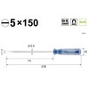 Vessel Crystalline Screwdriver (Long Shaft Type) -5 x 150 mm