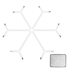 Bed Sheet Holder Straps, Tablecloth Clip for Bed Scrunchie Suspender Fasteners,Adjustable Elastic Fitted Sheet Strap,Keep Sheets in Place Firm for Bed Round Square Mattresses Table (White)