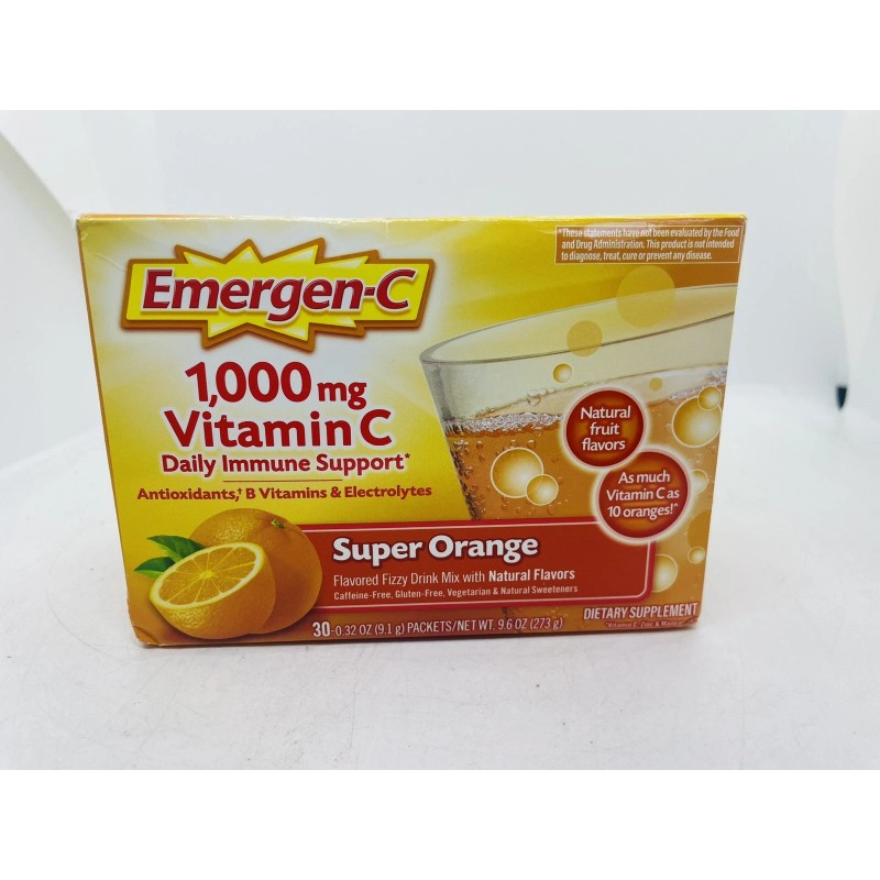 Emergen-C (30 Packets Total) Emergen-C 1,000 mg Vitamin C ORANGE