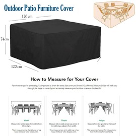 JPudinor Grtenmöbel Cover Waterproof 180 x 110 x 70 cm, Protective Cover for Garden Furniture, Weatherproof and Tear-Resistant, 420D Oxford, for Garden Furniture