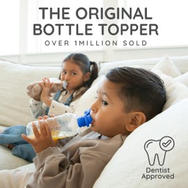 Kiddikap Original Water Bottle Topper for Toddlers – 100% Silicone Sippy Top Spout with Protective Cap makes the Bottle Top a Spill Proof Lid for Kids and Adults - 3 Pack - Patriotic Fourth of July