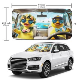 Ducks Car Windshield Sun Shade Foldable Sunshade Front Window Cover Sun Visor Protector Accessories for SUV (59x27.5 inches)