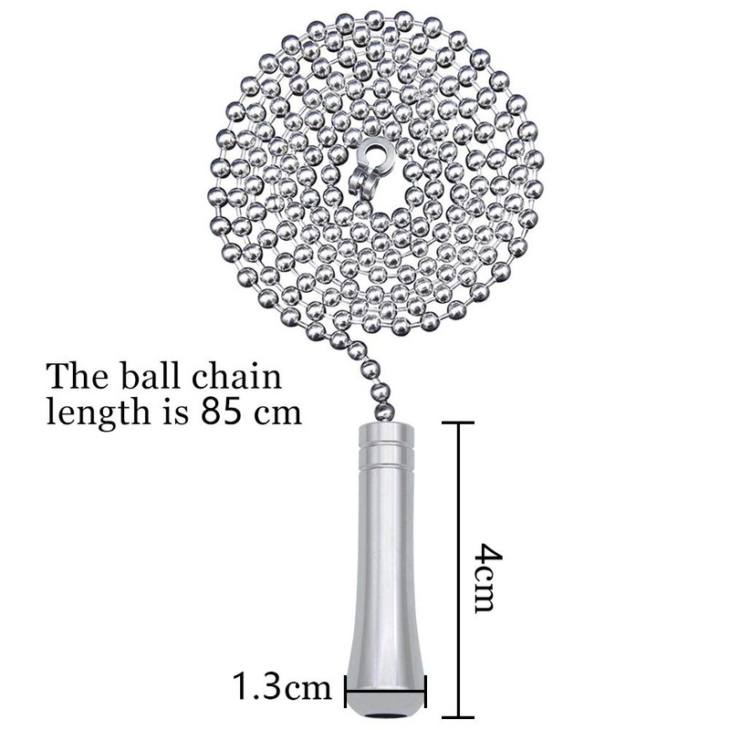 NewZC 2 Sets Light Pull Chain Teardrop Extension with Ball