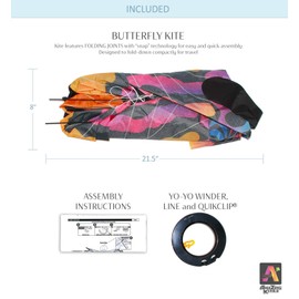 3D Nylon Butterfly Kite with 60" Wingspan (5 ft) by AmaZing Kites