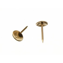 One Stop DIY 48 x Upholstery Nail Decoration Pins EB Brass 9mm x 15mm