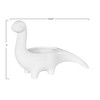 Creative Co-Op Maceta de gres con Forma de Dinosaurio Blanco