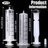 5 Pack 60ml Syringe, Plastic Syringe with Cap Disposable Feeding