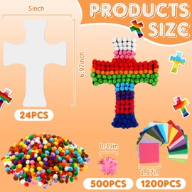 Silipull 24 Sets Cross Crafts Easter Christian Crafts Make Your Own Cross Craft Christian Gift Sunday Activity Bible Church Activities